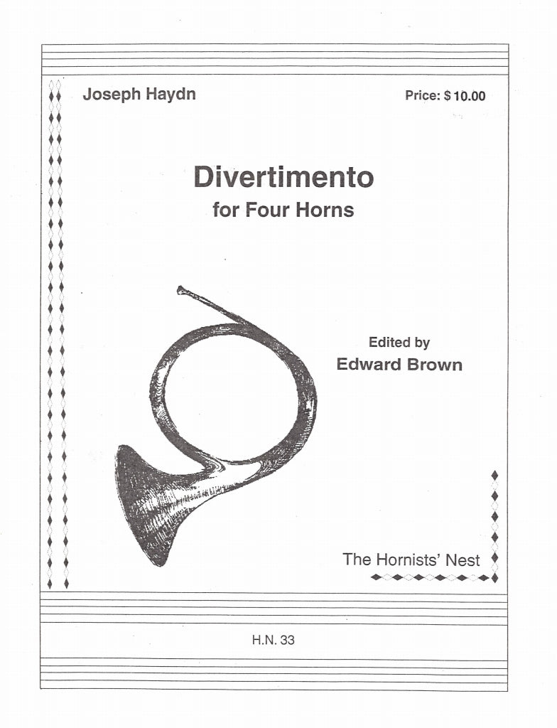 Haydn, Divertimento (4Hn) (Hornists' Nest)