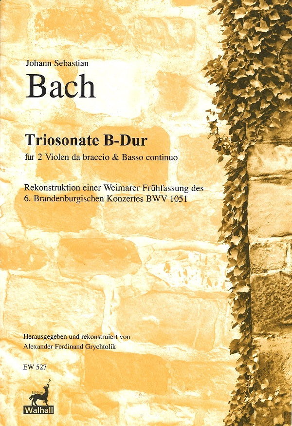 Bach, Triosonate (BWV 1051) 2Braccio,Bc (Walhall)