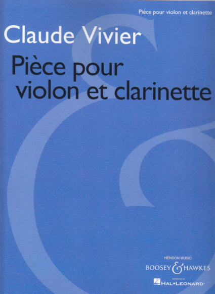 Vivier, Piece pour violon et clarinette (Boosey)