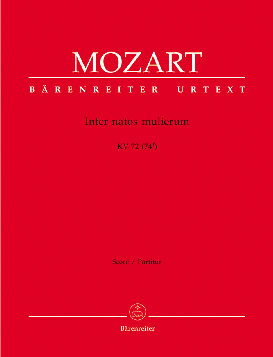 Mozart, Inter natos mulierum (Barenreiter)