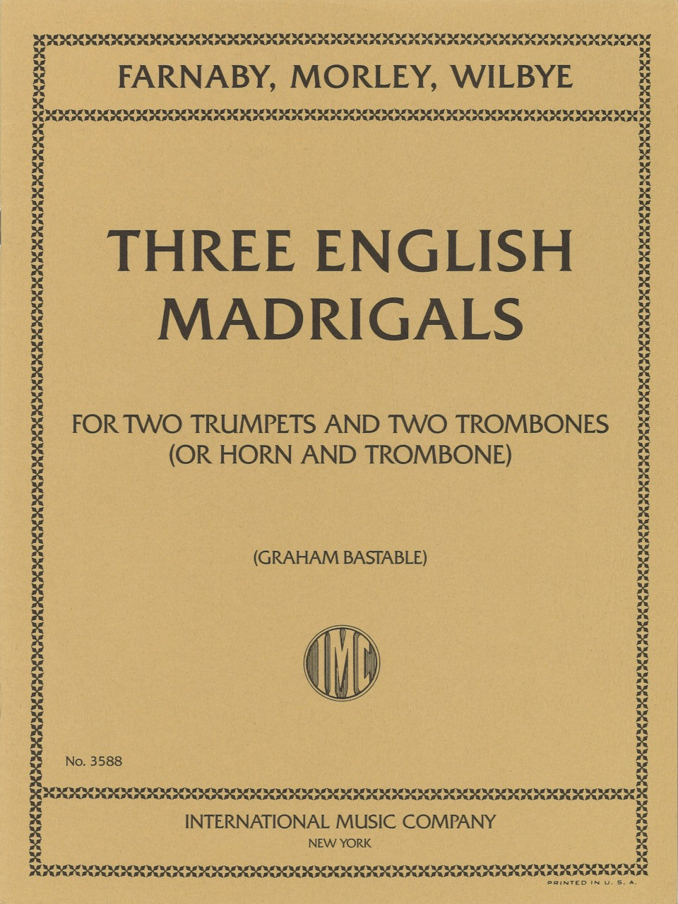 3 English Madrigals (2Trp,2Tbn) (IMC)