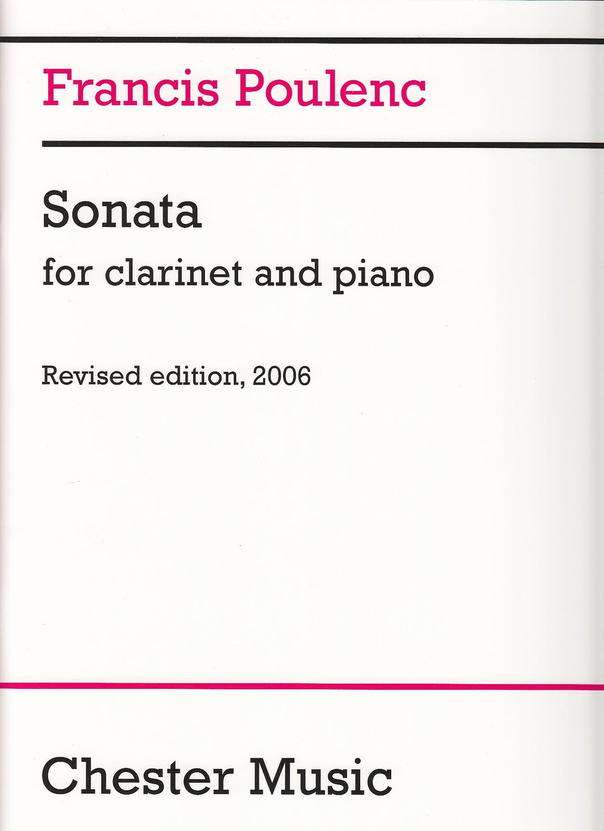 Poulenc, Sonata (rev. 2006) (Chester)