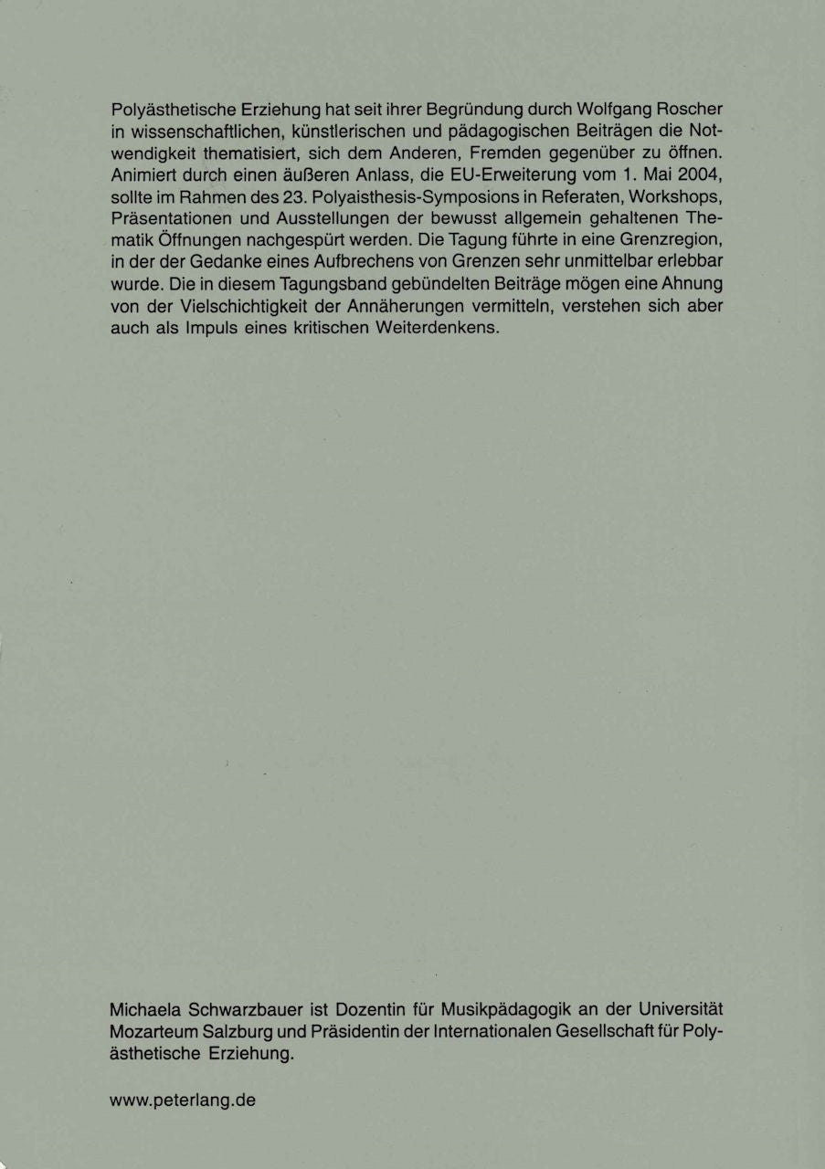 Schwarzbauer, Offnungen: Tagungsband (Peter Lang)