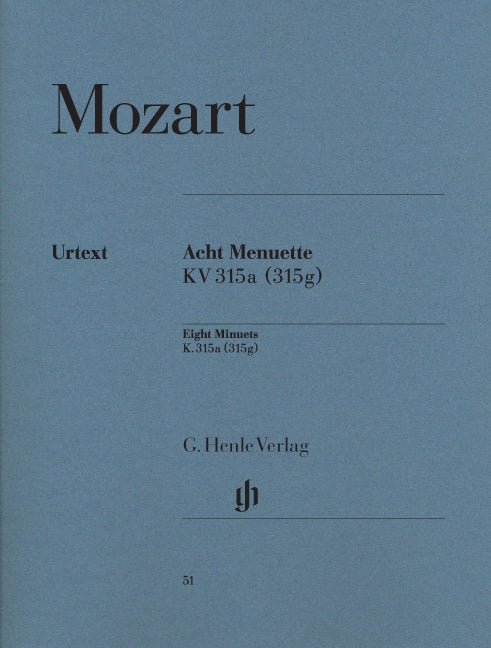 Mozart, 8 Menuette KV 315a(315g) (Henle)