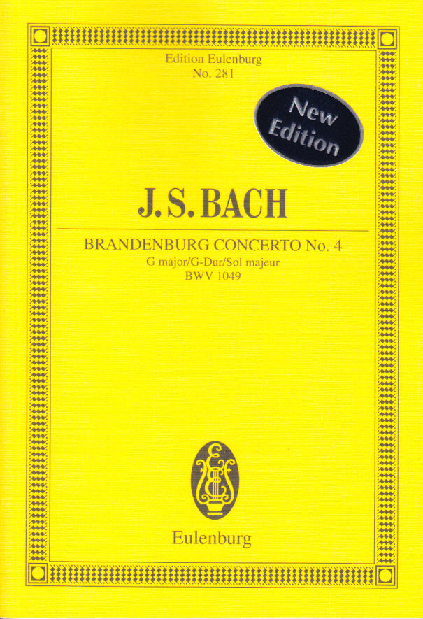 Bach, Brandenburg Concerto No. 4 (Eulenburg)