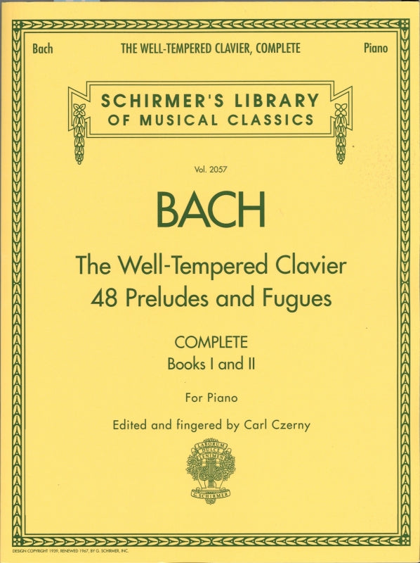 Bach, Well-Tempered Clavier I,II(Czerny) (G.Schirmer)