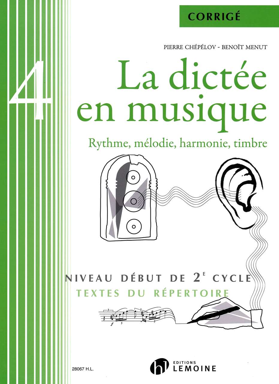 Dictee en musique 4, corriges (Lemoine)