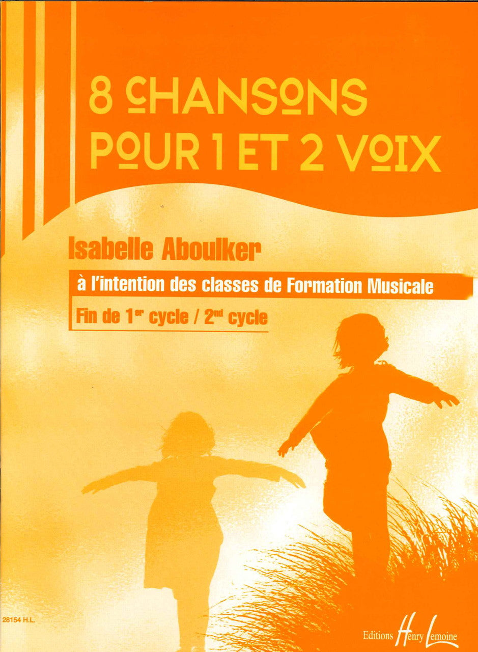 Aboulker, 8 Chansons pour 1 et 2 voix (Lemoine)