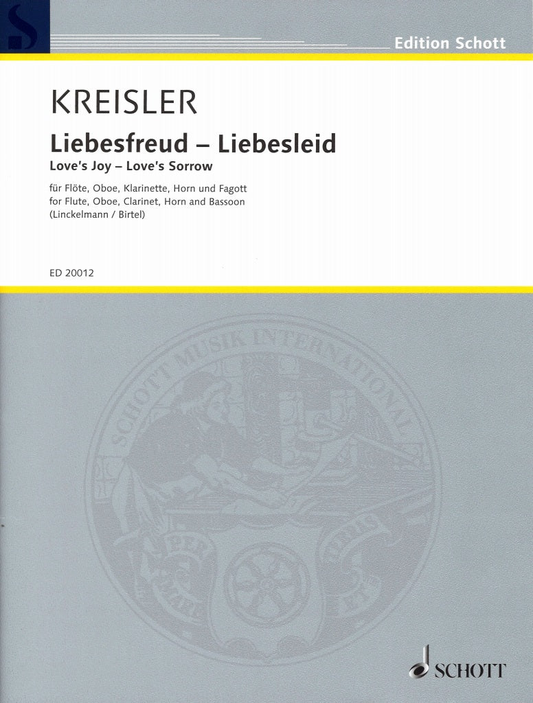 Kreisler, Liebesfreud; Liebesleid (Qnt) (Schott)