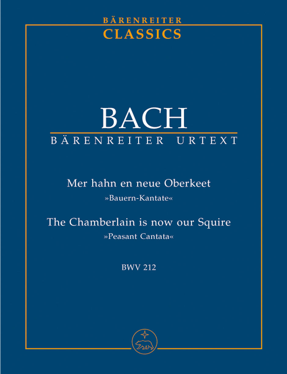 Bach, Cantata No.212 'Bauern-' (Barenreiter)