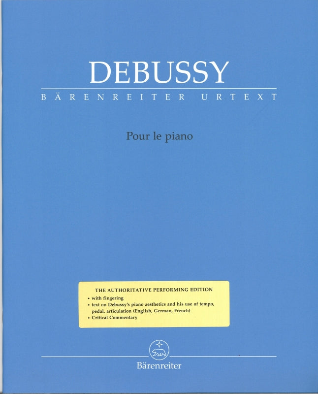 Debussy, Pour le piano (Back) (Barenreiter)
