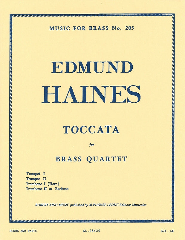 Haines, Toccata (2Trp,Tbn/Hn,Tbn/Bar) (Robert King/Leduc)