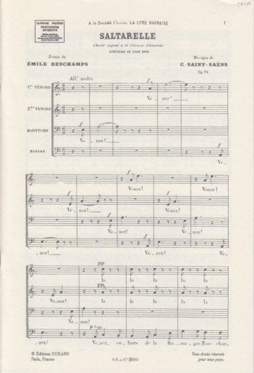 Saint-Saens, Saltarelle op. 74 (TTBrB) (Durand)