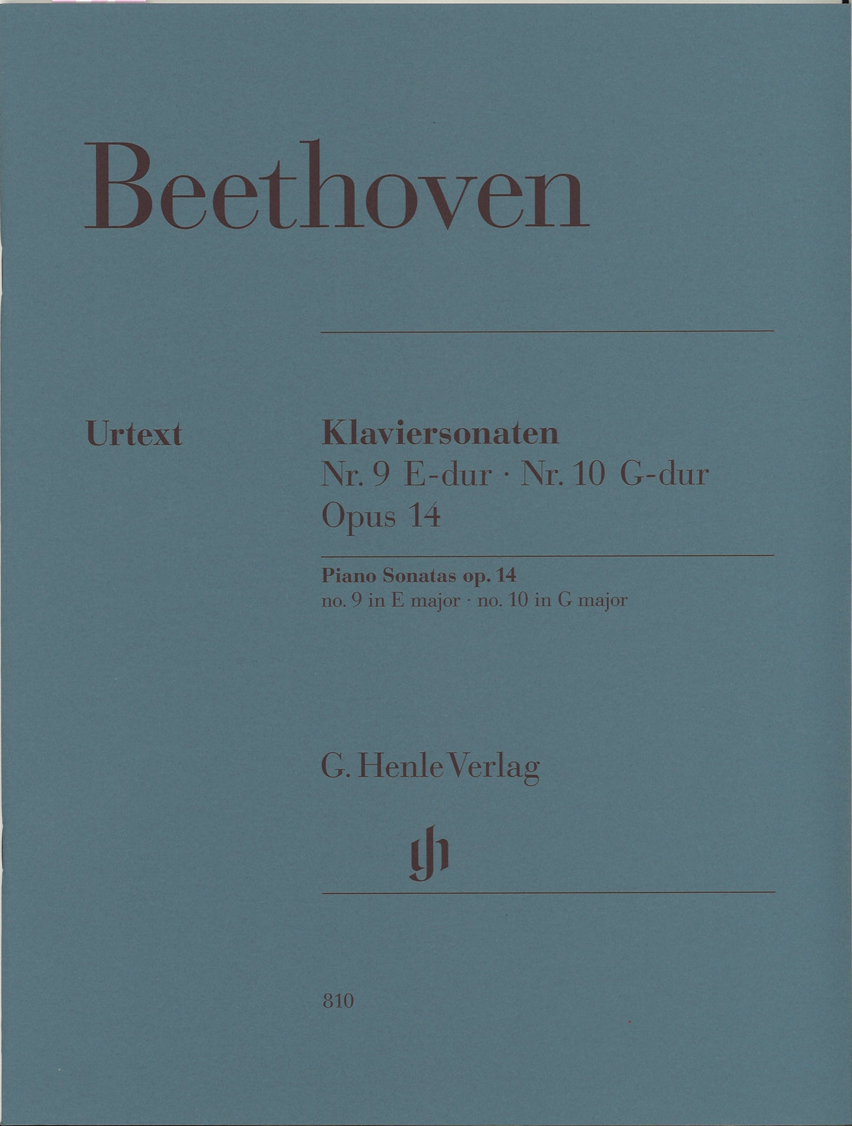 Beethoven, Sonata No. 9, 10 op. 14 (rev. (Henle)