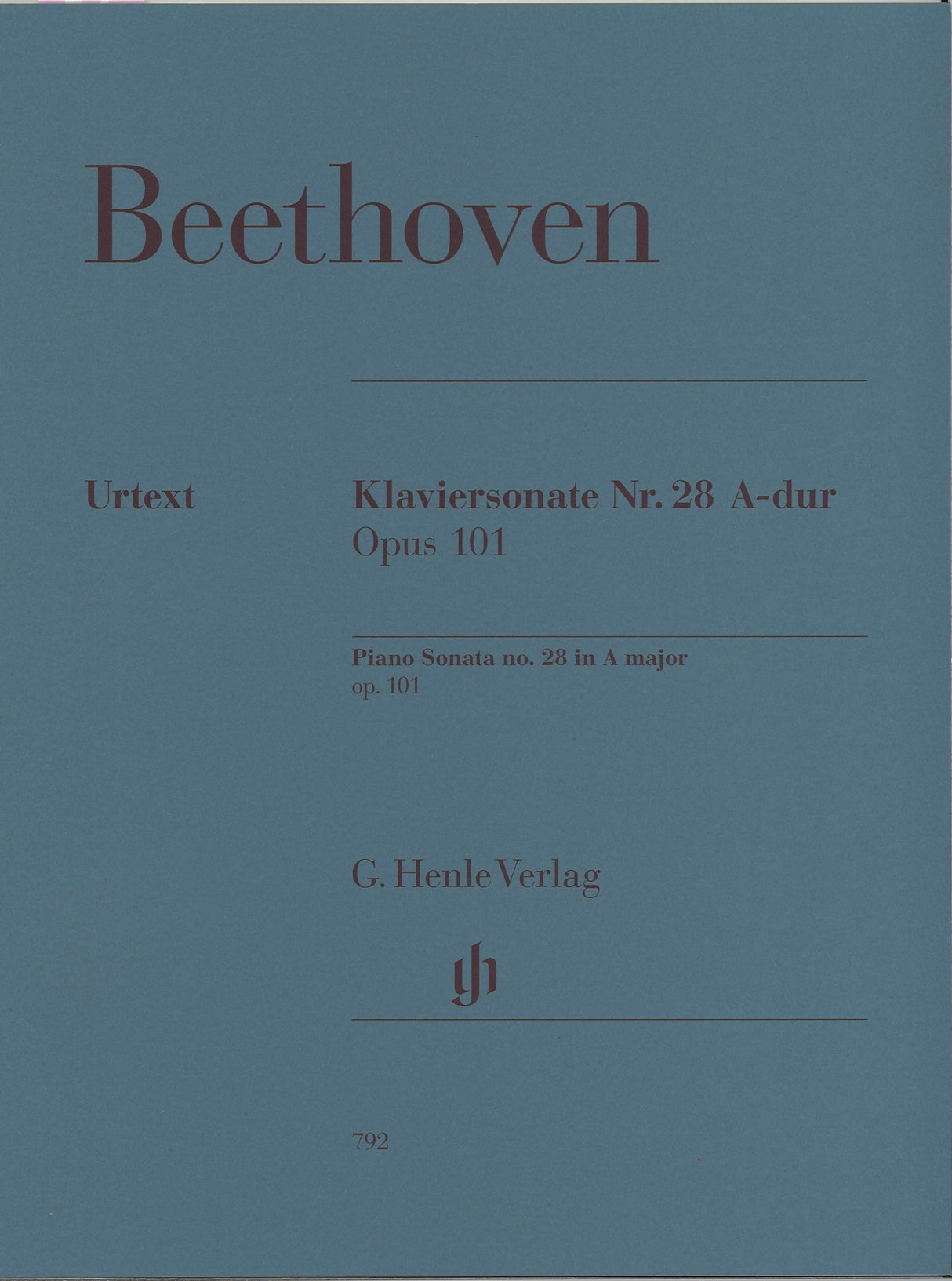 Beethoven, Sonata No.28 op. 101 (Gertsch (Henle)