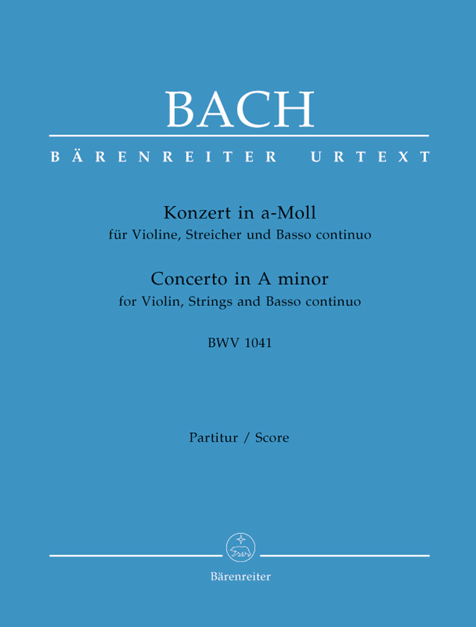 Bach, Concerto BWV 1041 in a (Score) (Barenreiter)