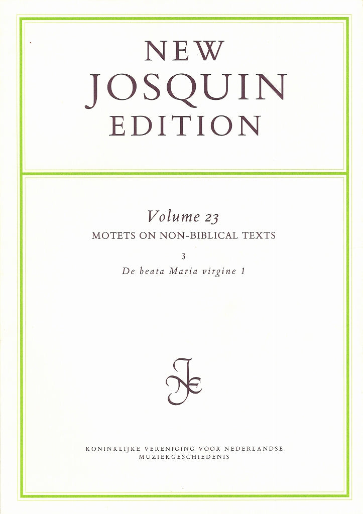 New Josquin Edition 23 (KVNM)