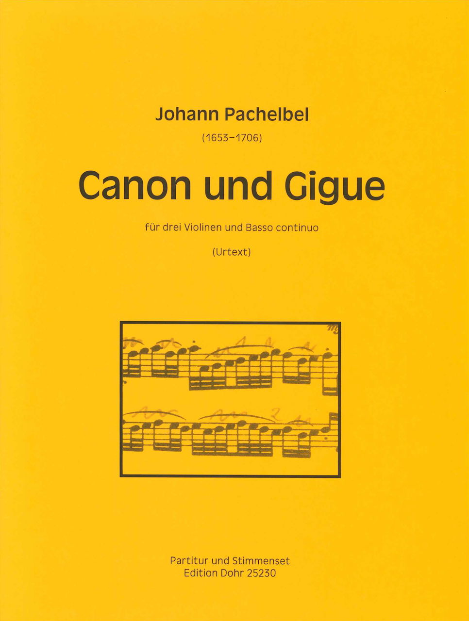Pachelbel, Canon und Gigue (3Vn,Bc) (Dohr)