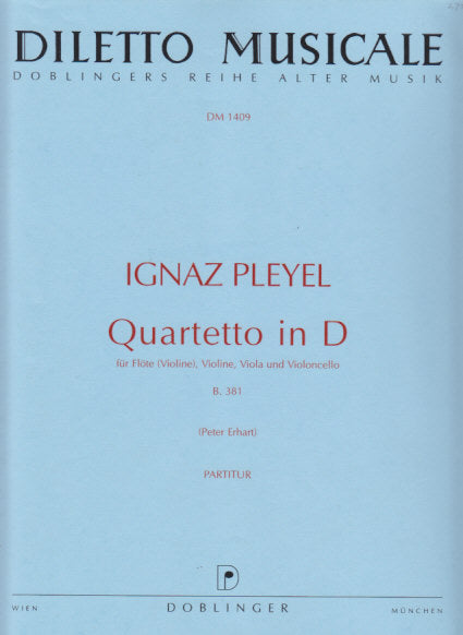 Pleyel, Quartetto in D, B 381 Score (Doblinger)