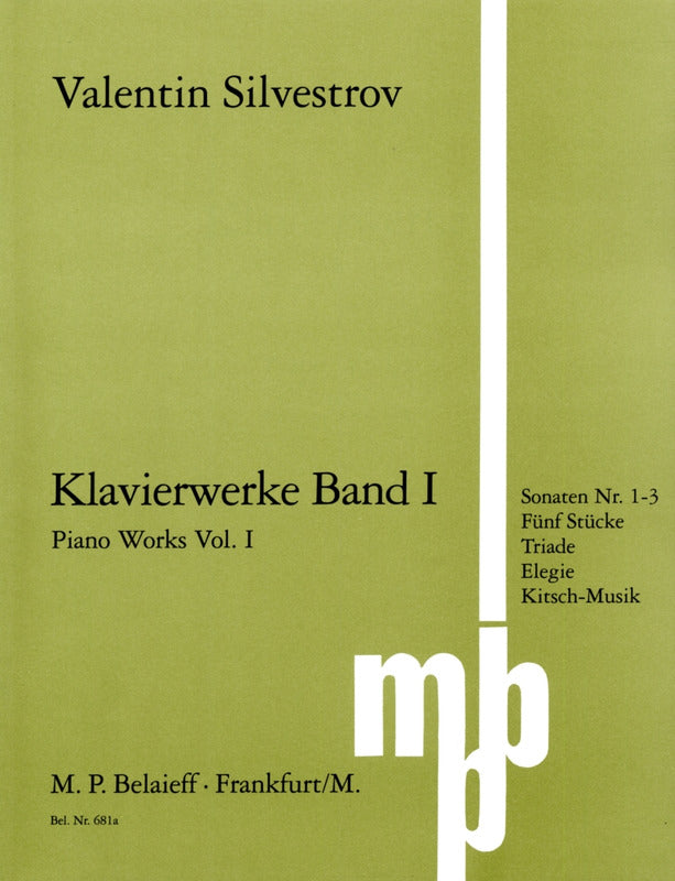 Silvestrov, Klavierwerke 1: 1961-79 (Belaieff)