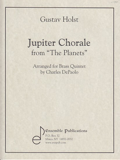 Holst, Jupiter Chorale (2Trp,Hn,Tbn,Tba) (Ensemble Publications)