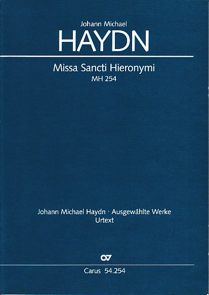 Haydn,M., Missa Sancti Hieronymi, MH 254 (Carus)
