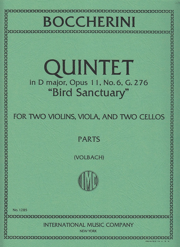 Boccherini, Quintet G 276 in D op. 11/6 (IMC)