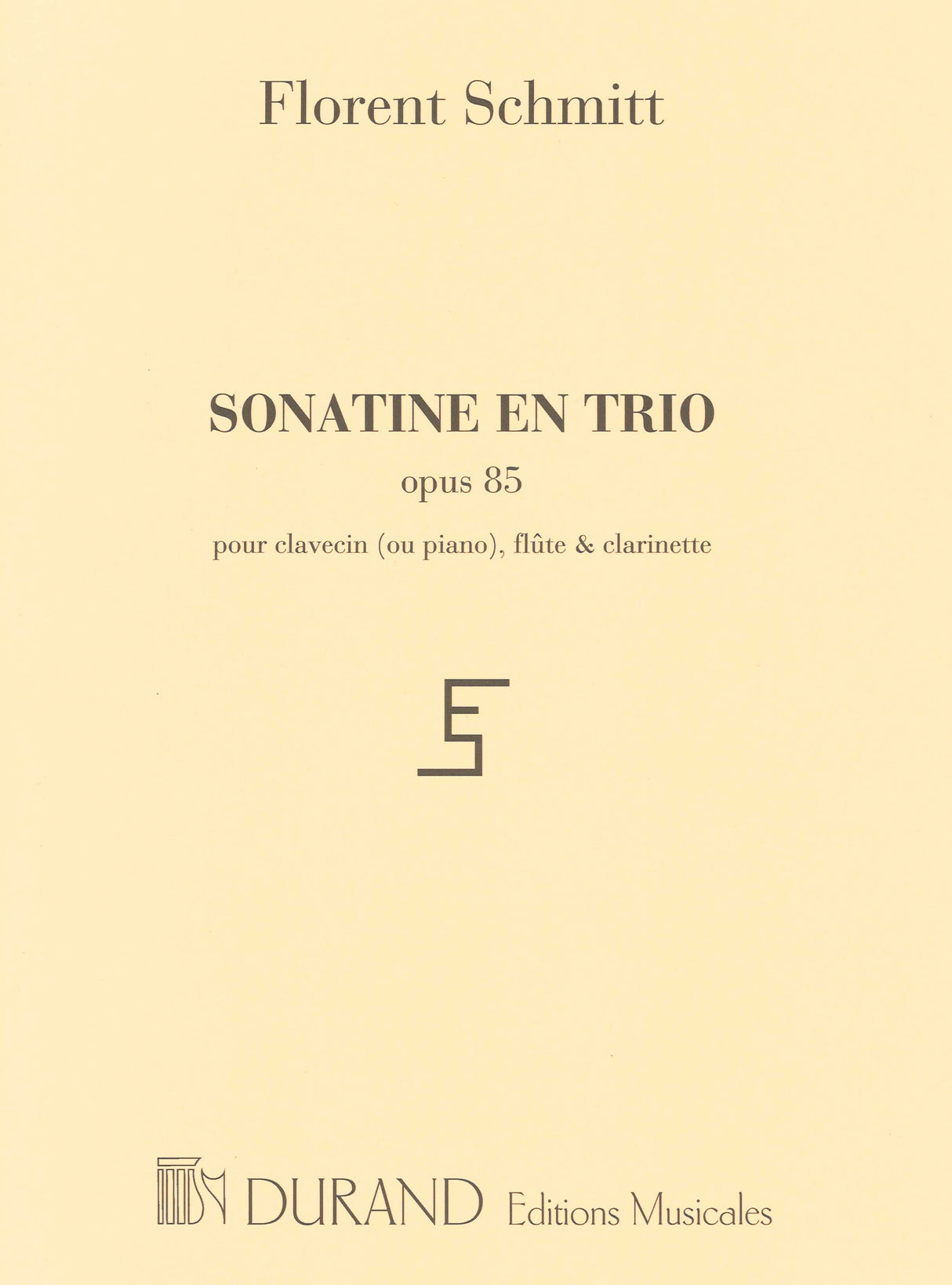 Schmitt, Sonatine en trio op. 85 (Durand)