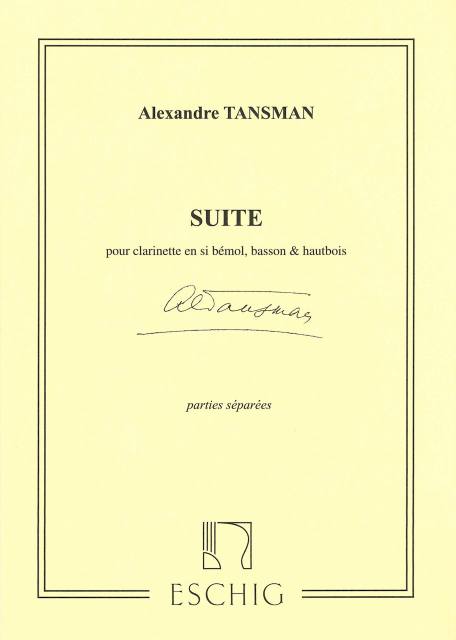 Tansman, Suite pour trio d'anches Parts (Eschig)