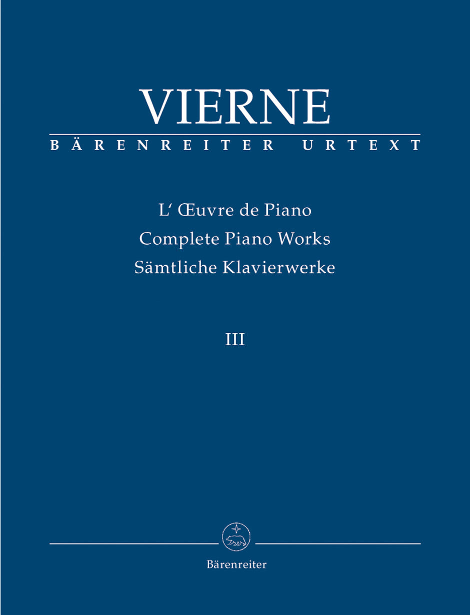Vierne, Les dernires oeuvres (1916-1922) (Barenreiter)
