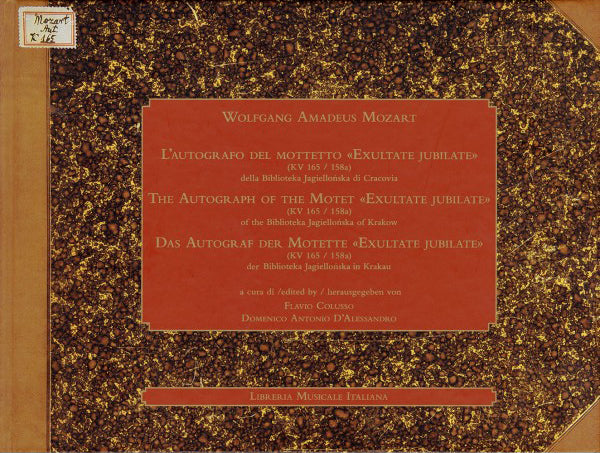 Mozart, Exultate Jubilate: Facs. (Libreria Musicale Italiana)