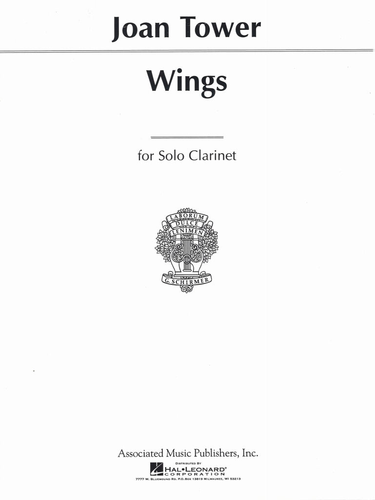 Tower, Wings, for Solo Clarinet (AMP)