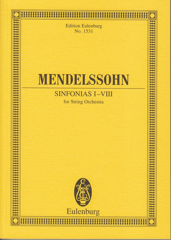 Mendelssohn, Sinfonias No. 1-8 (Eulenburg)