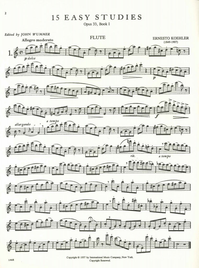 Kohler, Progress op. 33/1: 15 Studies (IMC)