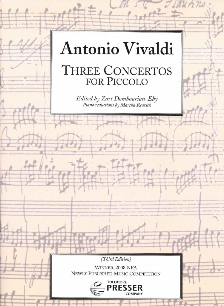 Vivaldi, 3 Concertos for Picc RV 443-445 (Presser)