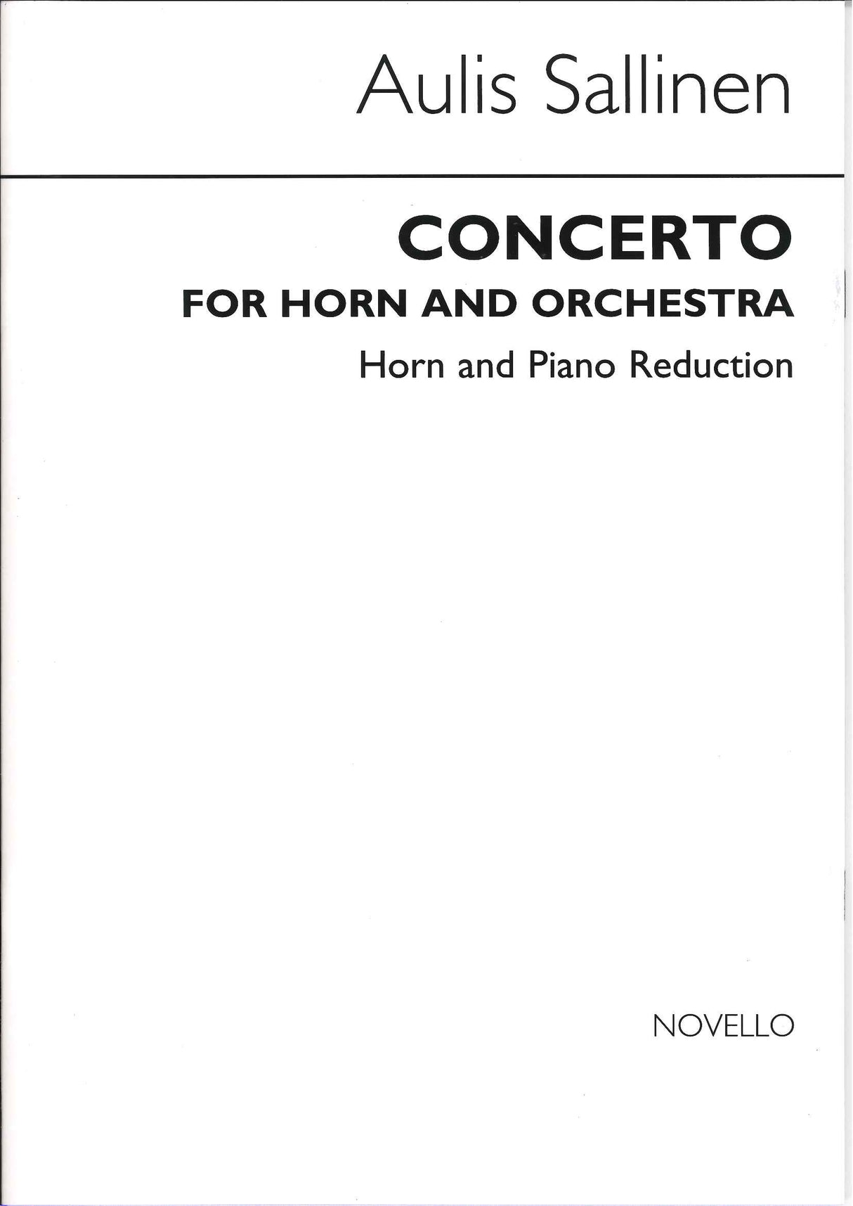 Sallinen, Concerto op. 82 Campane & Aria (Novello)