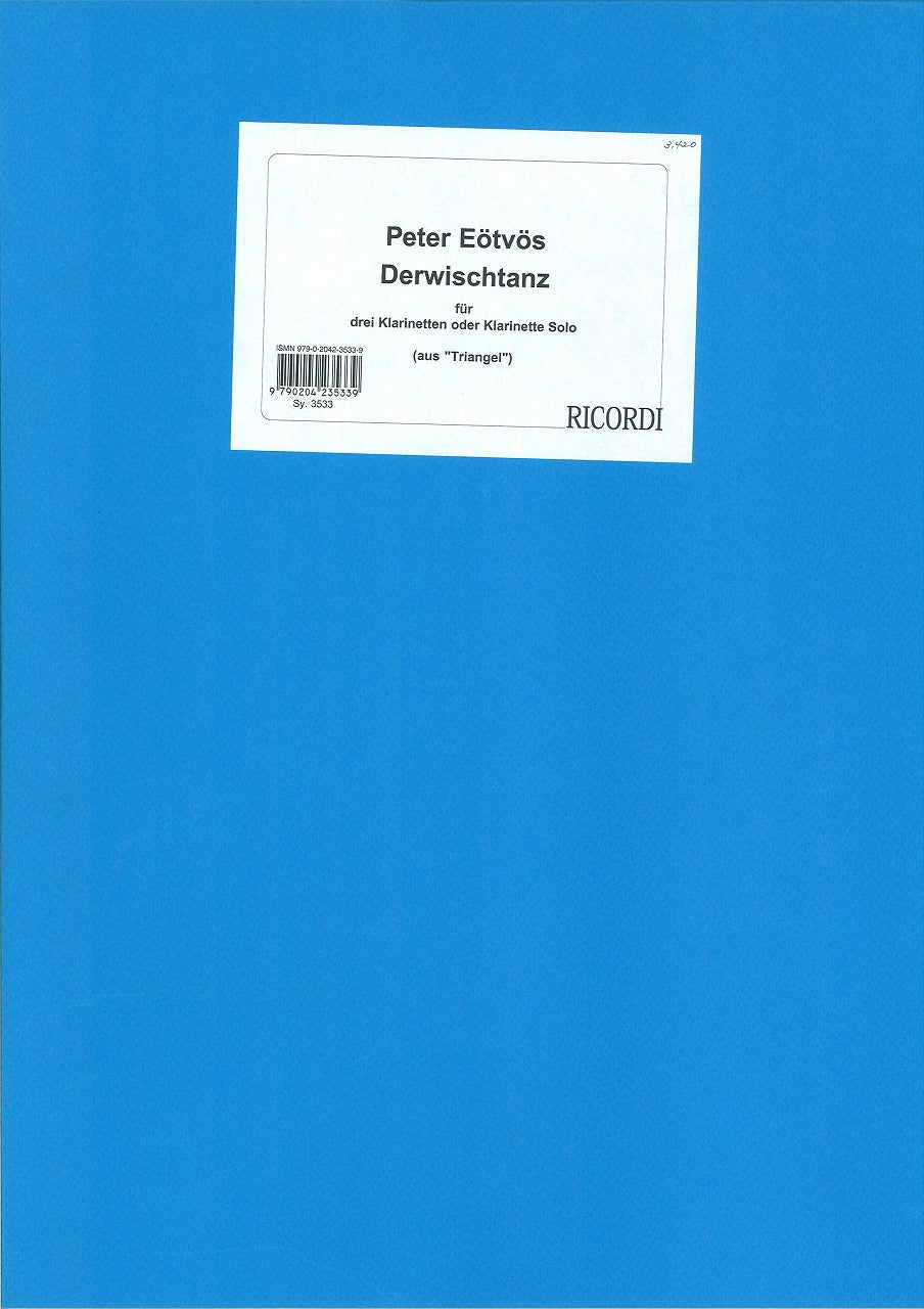 Eotvos, Derwischtanz (3Cl or Solo) 42cm (Ricordi)