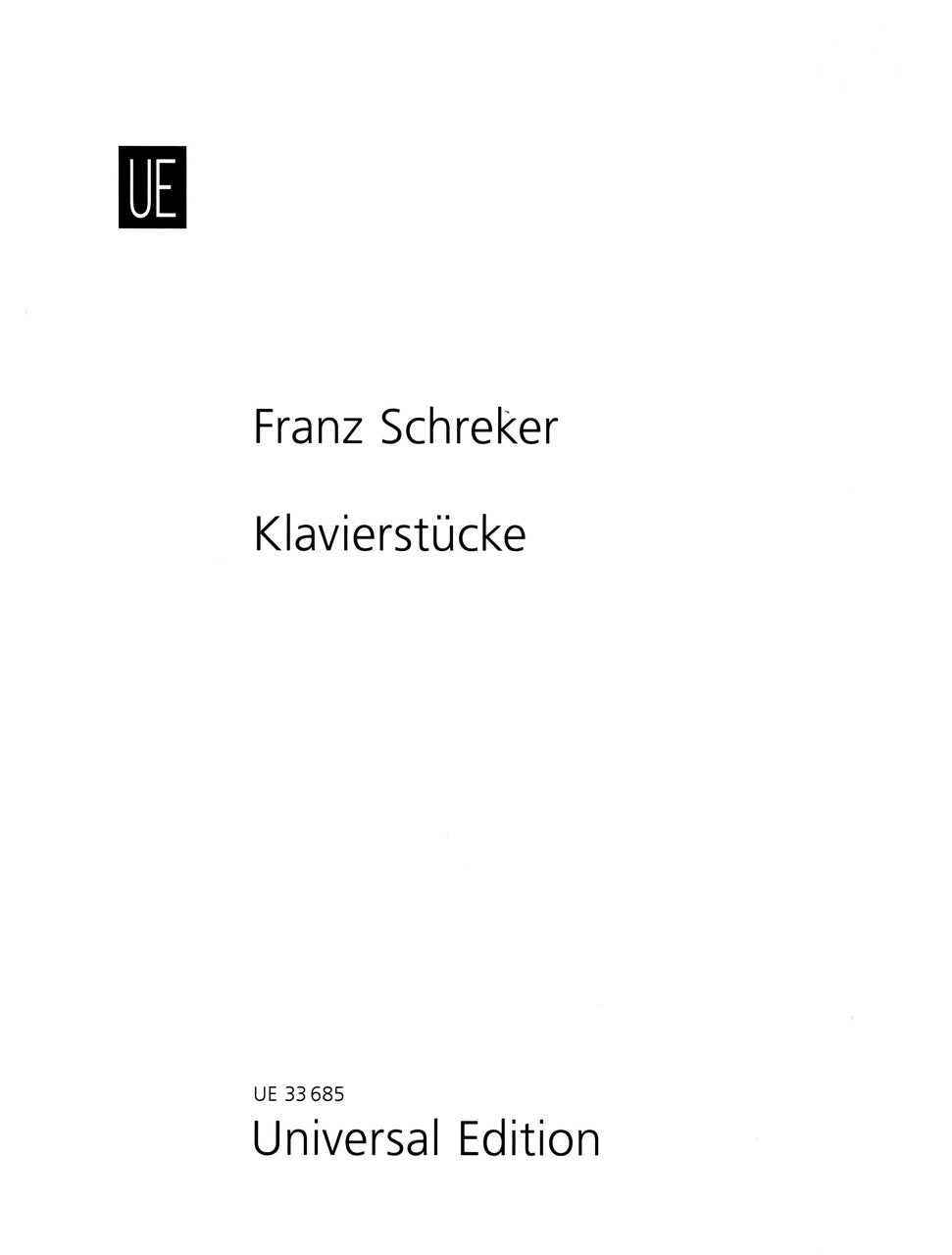 Schreker, Klavierstucke (Universal)