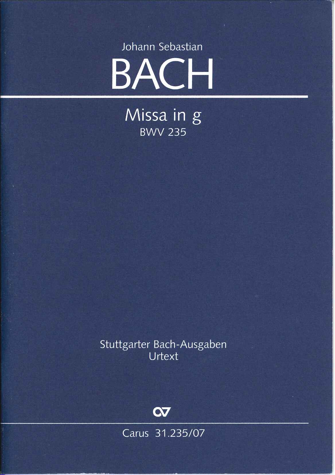 Bach, BWV 235 Missa in g (Carus)
