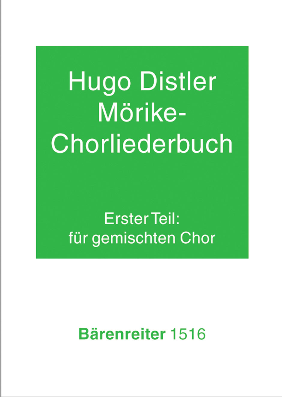 Distler, Morike-Chorliederbuch 1 (Barenreiter)