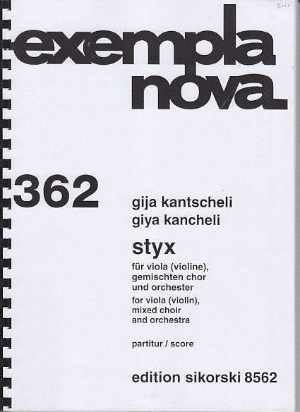 Kancheli, Styx (Va/Vn,Cho,Orch) (Sikorski)
