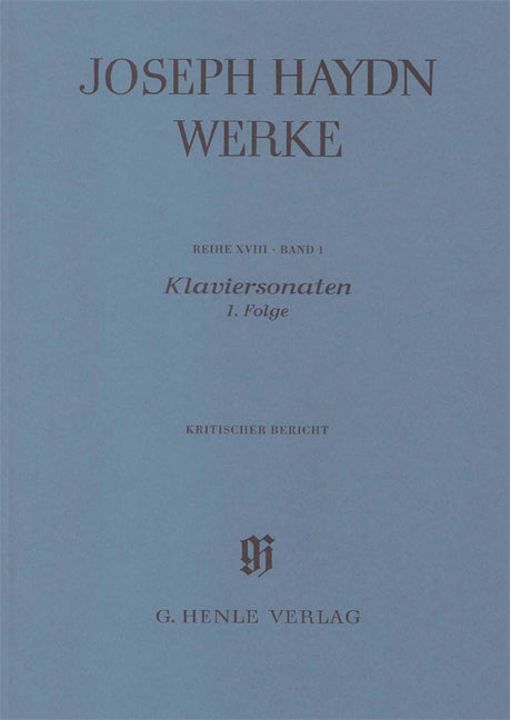 Joseph Haydn Werke 18/1 Kritis. Bericht (Henle)