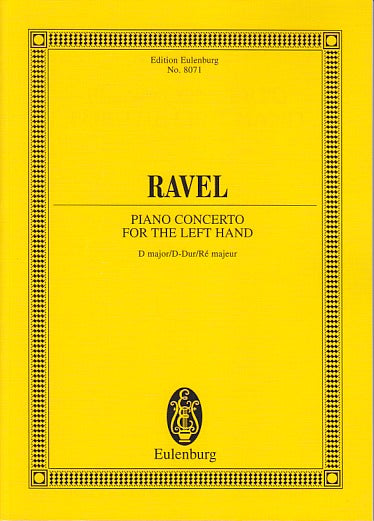 Ravel, Concerto for the Left Hand (Eulenburg)