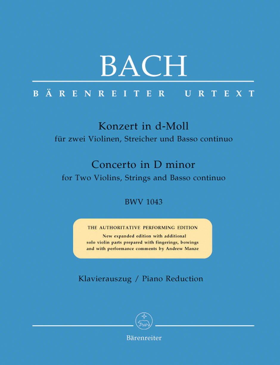 Bach, Concerto BWV 1043 in d (Manze) (Barenreiter)