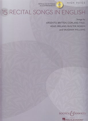 15 Recital Songs in English (High) (Boosey)