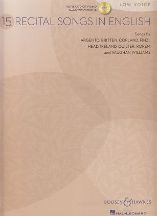 15 Recital Songs in English (Low) (Boosey)