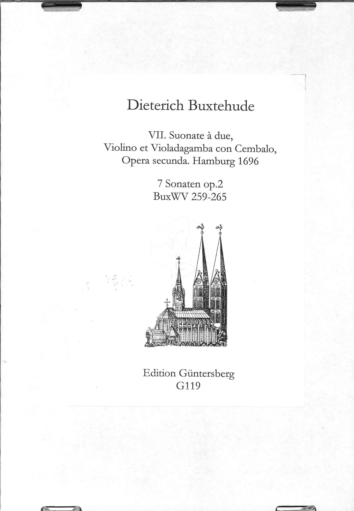 Buxtehude, Sonaten op. 2, BuxWV 259-265 (Guntersberg/Walhall)