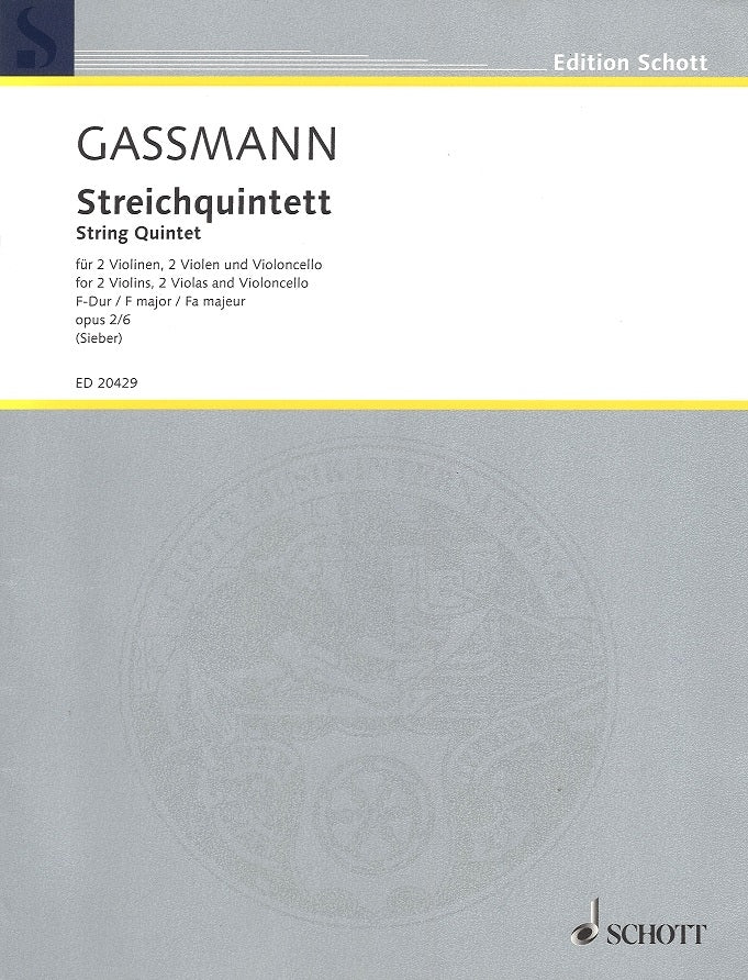 Gassmann, Streichquintett op. 2/6 in F (Schott)