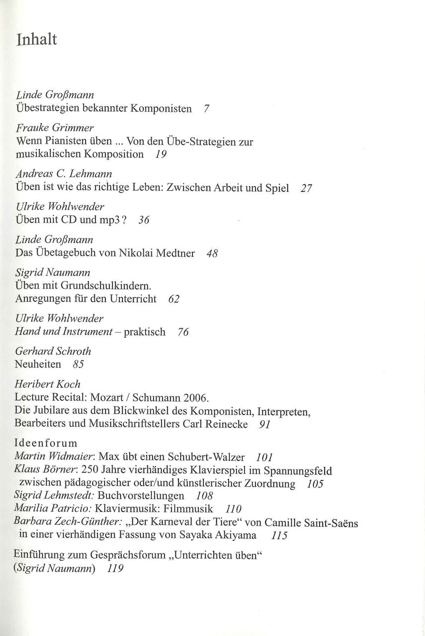 EPTA-Dokumentation 2006/2007: Uben (Staccato Verlag)