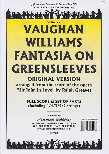 Vaughan Williams, Fantasia Greensleeves (Oxford University Press/Goodmusic)